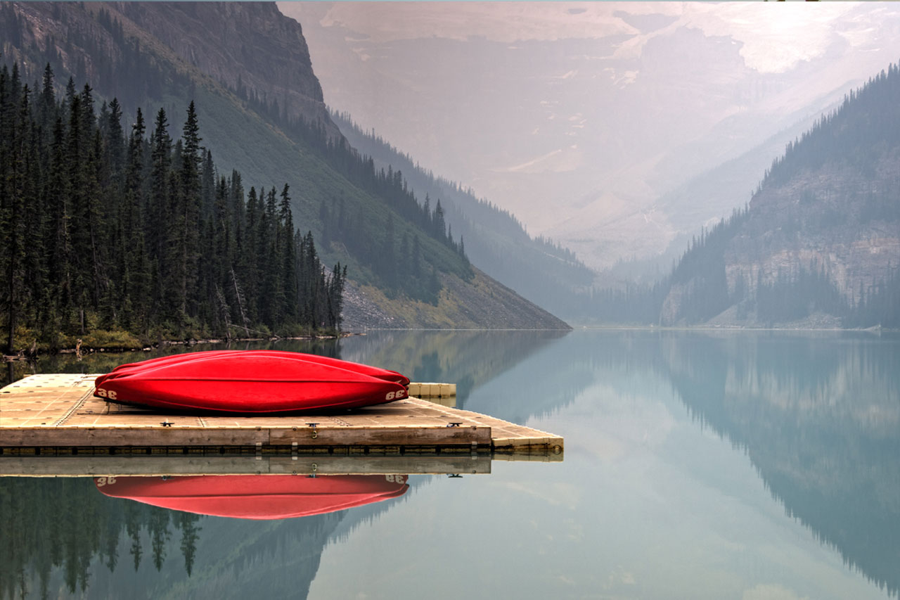 Defunct red boat